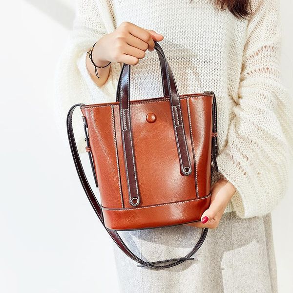 

shoulder bags 2021 pack fashion bucket bag women's slant large capacity