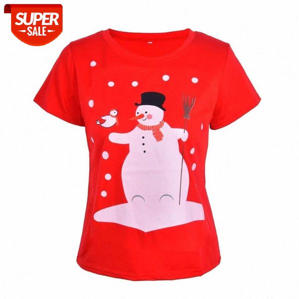 

women's elk print t-shirt christmas santa fashion dasual loose autumn round neck short sleeves pullover vintage plus size #bs9j, White;black