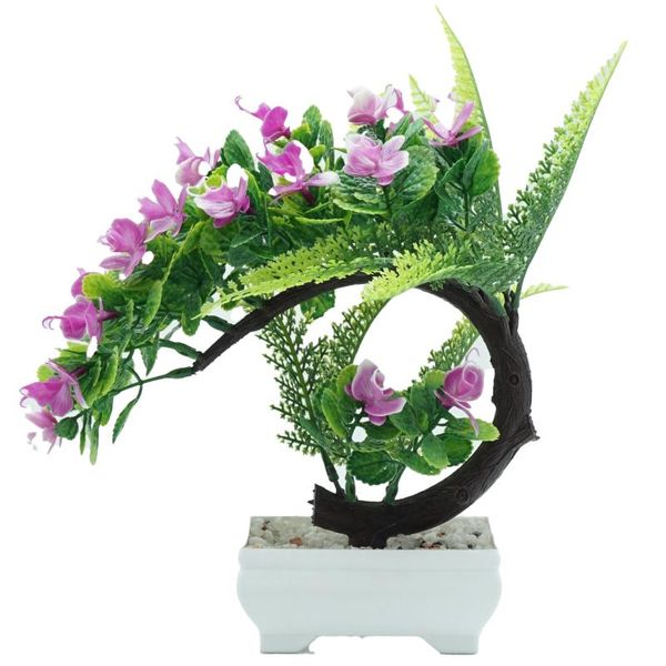 

1pc artificial plants pot butterfly flower emulate bonsai simulation artificial potted plant ornament home decor