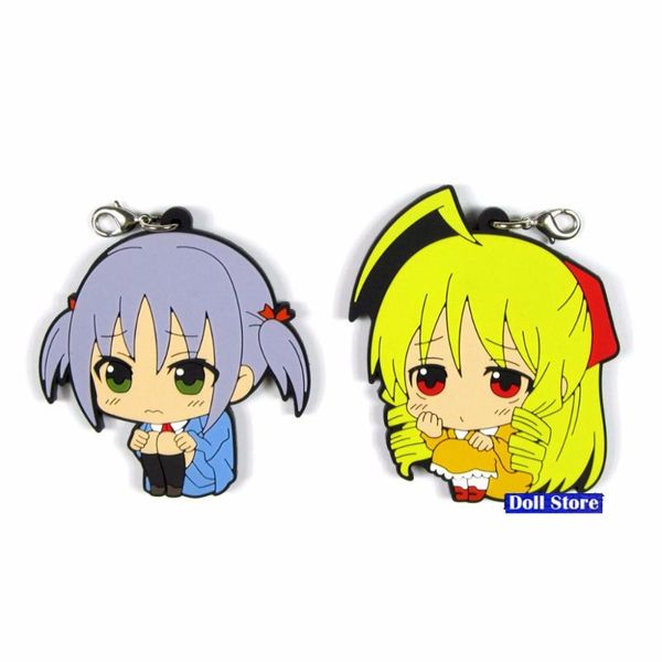 

keychains hayate the combat butler original japanese anime figure rubber mobile phone charms key/chain/strap d285, Silver