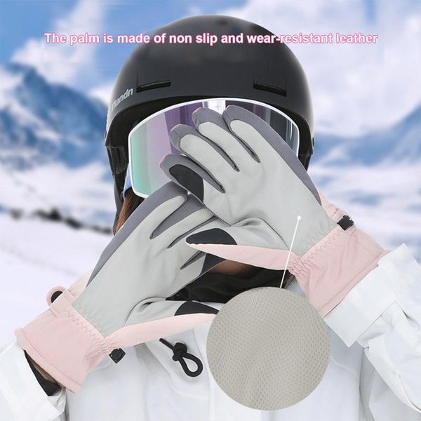 

ski gloves full finger anti-skid gloves, windproof thickened thermal with screen recognition for outdoor skiing/cycling