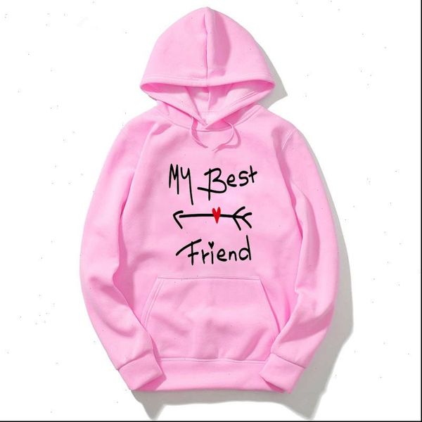 

women hooded pullovers bff my friend funny printed hoodies long sleeve plus size casual female sweatshirts hoody outfits, Black