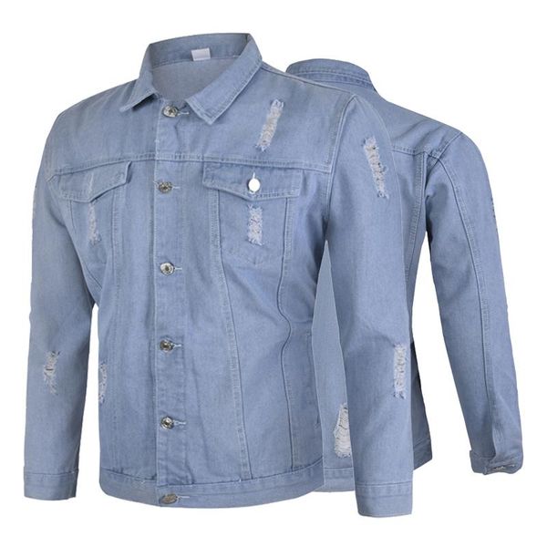 

men's casual shirts all-match fashion slim jacket denim shirt s-3xl, White;black