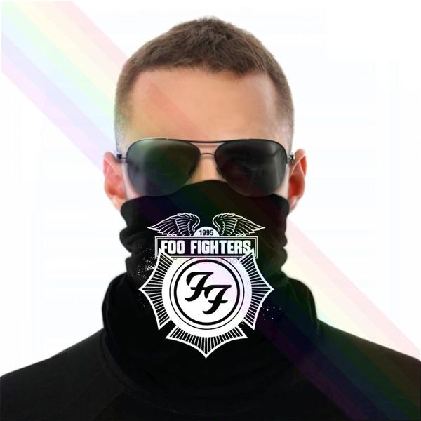 

scarves 1995 foo fighters logo headband scarf bandana neck warmer unisex, Blue;gray