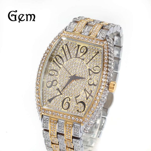 

men's watch casual hip hop new multi color watch, Silver