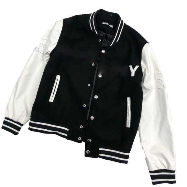 

mens baseball jackets women fashion letter pattern coats men clothing teenager hiphop streetwear outerwear, Black;brown