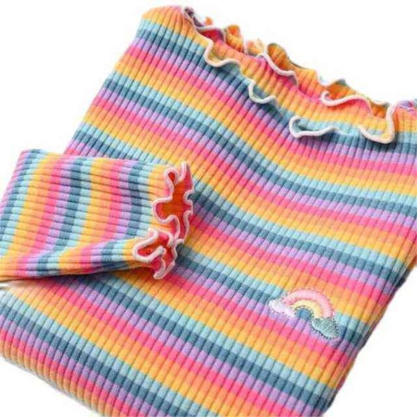 

vidmid girls striped short sleeve cotton t-shirts clothes kids children baby girls clothing t-shirts girls tees p674 p655 g1224, Blue