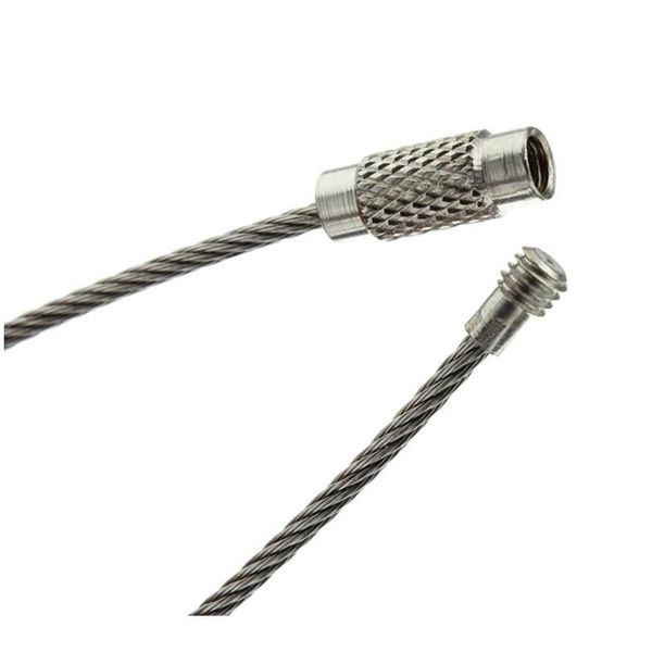 

10pcs stainless steel wire keychain cable rope key holder keyring key chain rings women men jewelry key hold qylyll, Red;blue