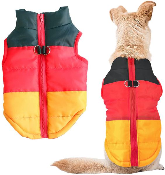 

23 Colors Pet Dogs Cat Coat Dog Apparel With Leash Anchor Color Patchwork Padded Puppy Vest Jacket Teddy Chihuahua Costumes Pug Cloth, Remark color no(a1-a23)