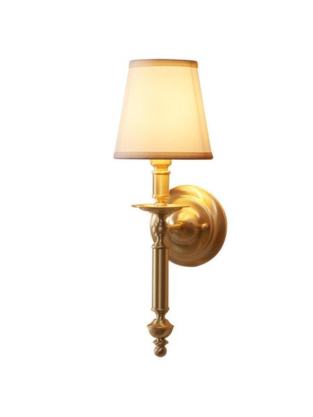 

full copper bracket e14 wall lamps bedroom living room aisle corridor modern study american designer sconces lights lighting