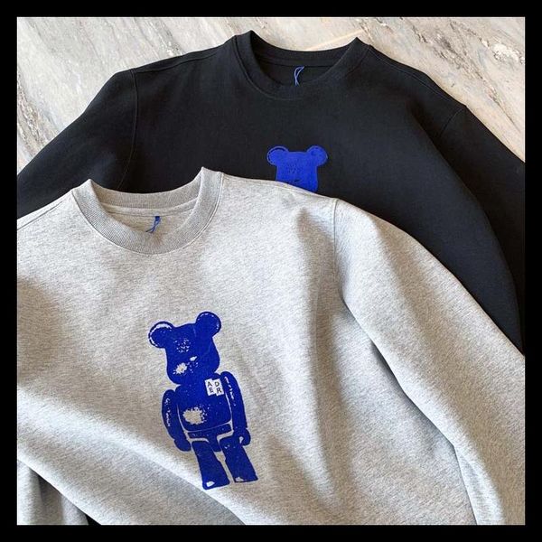 

men's hoodies & sweatshirts embroidery error oversize men women bear pullover fashion casual sweatshirt -40, Black