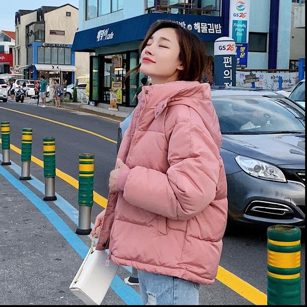 

autumn winter jacket women coat new female hooded winter short jacket womens warm casual plus size overcoat jacket parkas, Black