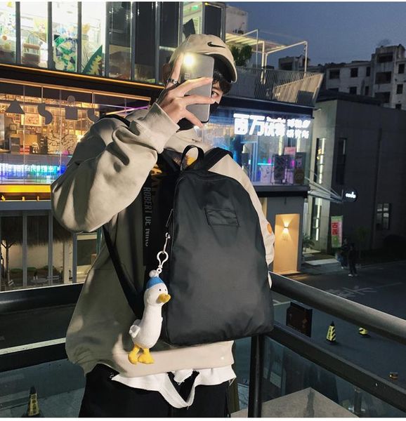 

backpack bb625 2021 solid color nylon school bag men and women lightweight