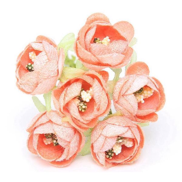 

6pcs/lot velvet rose artificial flowers wedding home garden decoration handmade wreath gift scrapbooking fake flower acc qylcrx