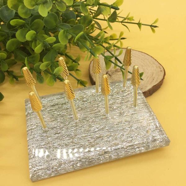 

nail drill & accessories bit brush acrylic stand 12 holes cuticle cleaner holder for salon accessory professional bits set
