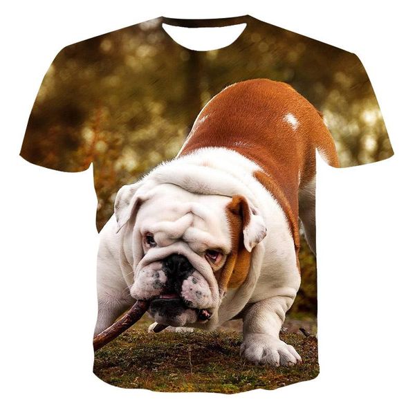 

men's t-shirts summer 3d t-shirt funny dog pattern fashion sports cool casual o-neck shirt plus size streetwear, White;black