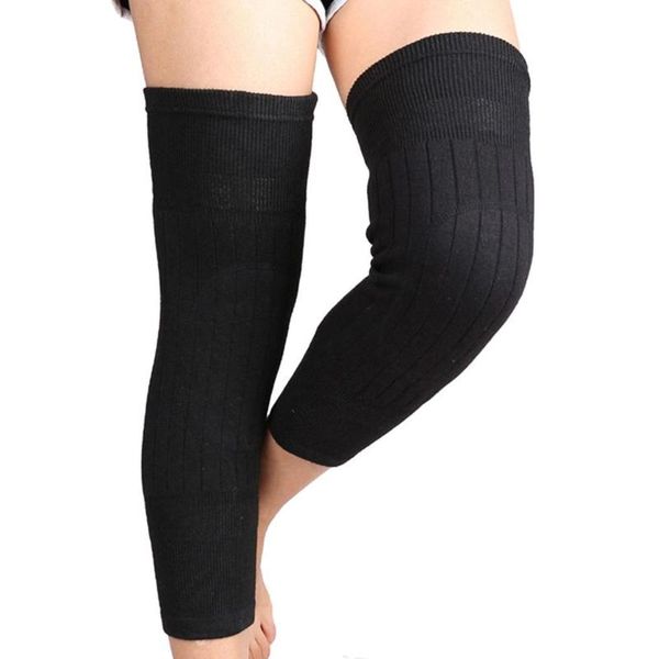 

elbow & knee pads winter warm thermal legs sleeve brace solid pullover k61 basketball, mountaineering, football, etc, Black;gray