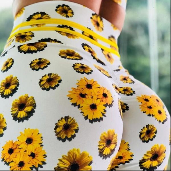 

2021 new chrysanthemum 3d printed leggings for women fitness sporting workout slim leggins polyester navy camouflage legging, Black