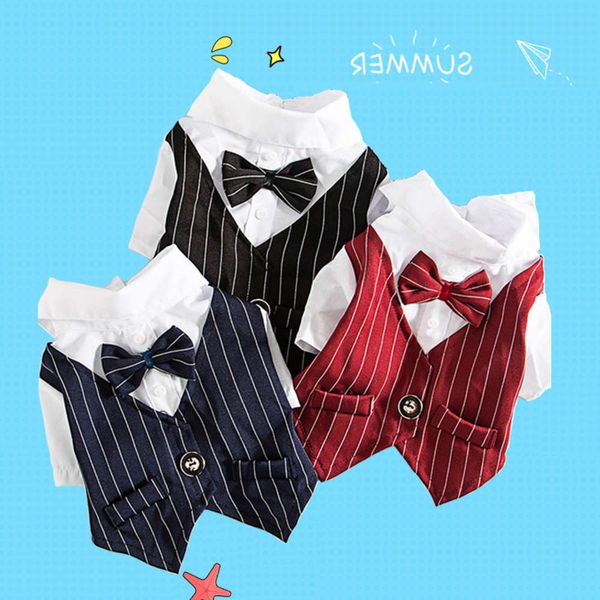 

dog clothing spring and summer thin suit shirt teddy bear bomei small dog pet