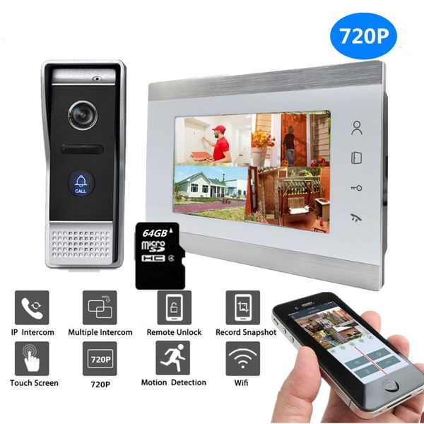 

video door phones homefong wireless doorbell with monitor intercom wifi phone unlock record motion detection metal