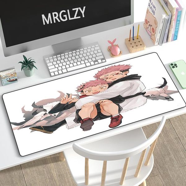

mouse pads & wrist rests mrglzy anime jujutsu kaisen gaming peripheral 40x90/30x70cm large pad computer accessories mousepad keyboard desk m