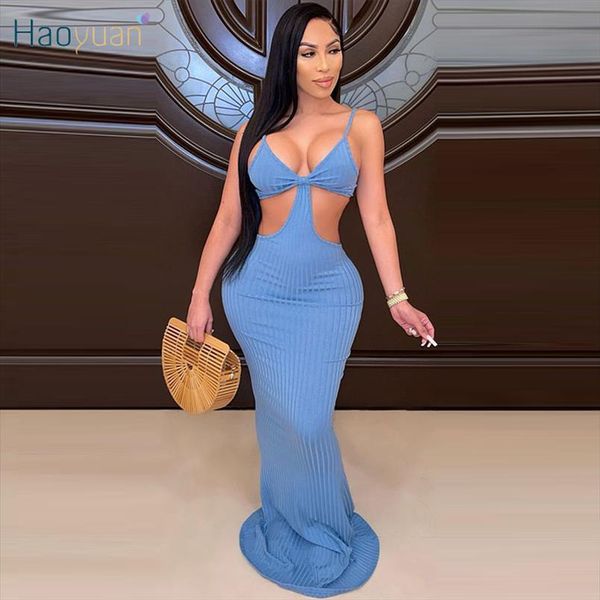 

knitted spaghetti strap maxi hollow womens dresses bodycon night summer clothing sleeveless club ladies long, Black;gray