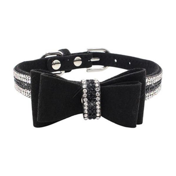 

dog pet collar rhinestone style cat dog pet supplies exquisite adjustable bowknot diamond puppy collars 2021