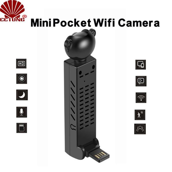 

telescopes mini pocket 1080p hd wifi camera with 360 degree ptz tiny h.264/h.265 push stream for onvif live video monitoring by rtsp
