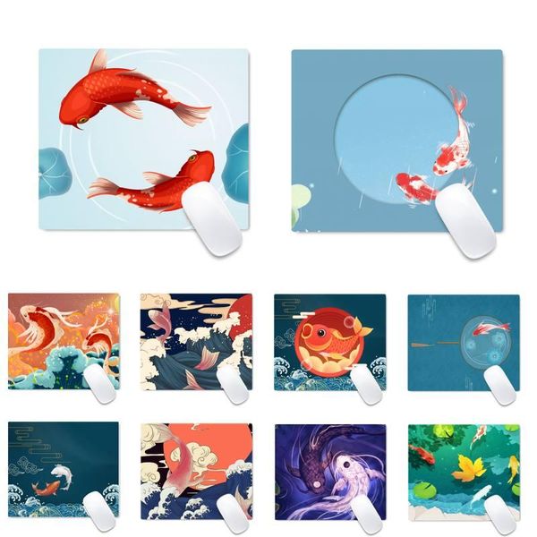 

mouse pads & wrist rests chinese koi fishes rubber durable deskmousepad desk table protect gamer office mat pad non-slip lapcushion