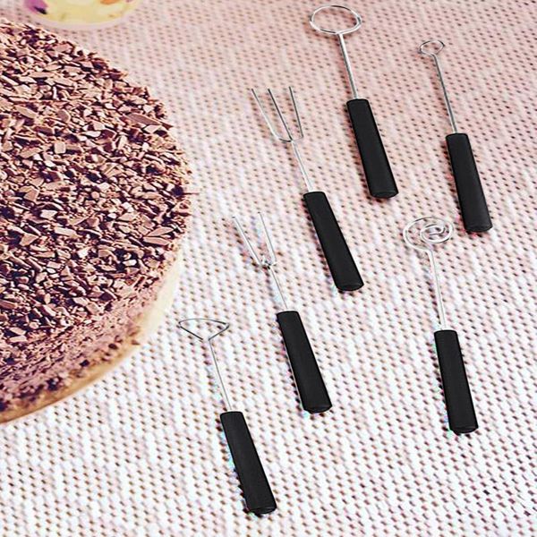 

forks 6pcs chocolate dipping fork set tainless steel cake tool barbecue dessert cheese fruit kitchen home diy gadge