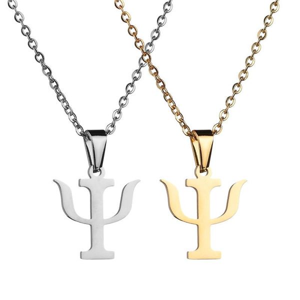 

pendant necklaces baecyt balance psi symbol stainless steel necklace halloween for man and lady woman, Silver
