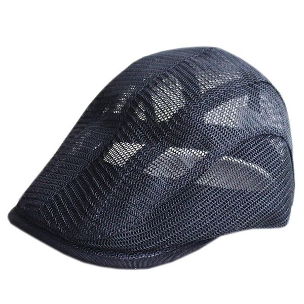 

berets 2021 summer back closed mesh ivy hat male big size beret men women plus sboy cap 56-58cm 58-60cm, Blue;gray