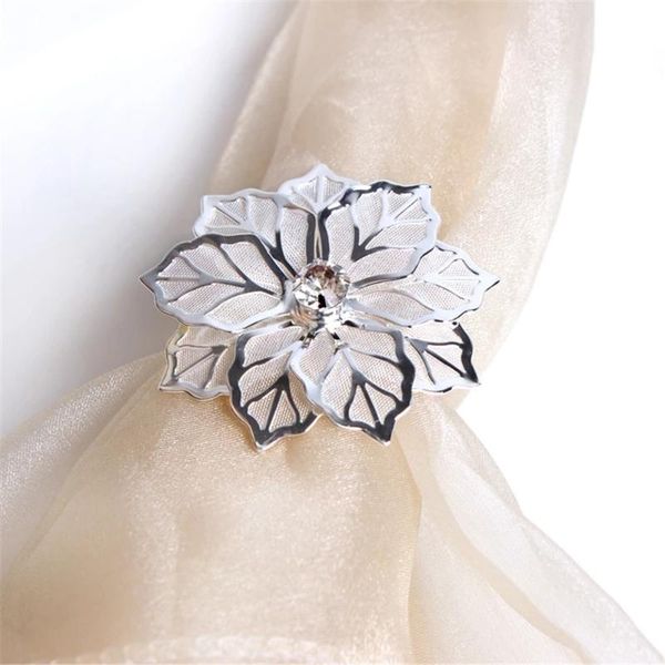 

napkin rings 12 / pcs products net flower ring metal el restaurant tableornaments