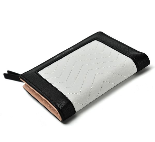 

slim coin purse girl patchwork bifold wallets women small wallet credit card holders short pu leather purses lady quilting, Red;black