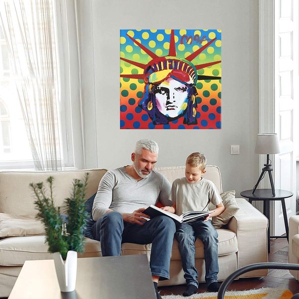 

peter max - liberty head home decoration handcrafts /hd print large oil painting on canvas wall art canvas picture 210309