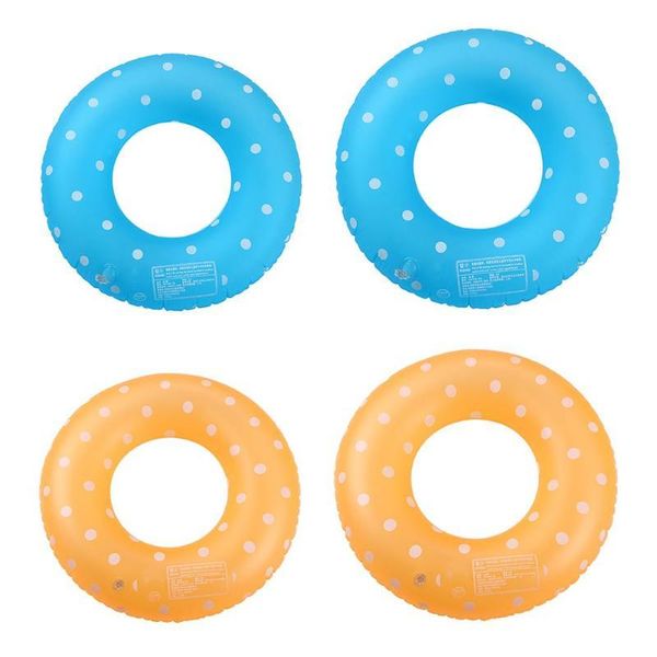 

polka dot swimming ring children neck armpit pool swim circle life buoy