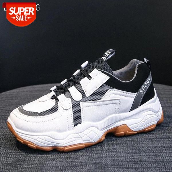 

lcizrong 2020 new women leather platform chunky sneakers fashion female thick sole shoes woman footwear #xu9q