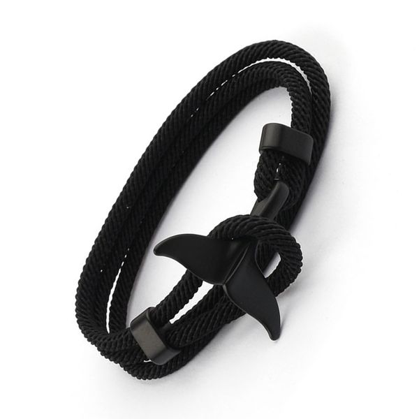 

handmade whale tail viking-rope string bracelet beach surfing paracord wristband fashion jewelry unisex, Golden;silver