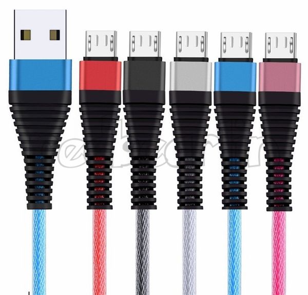 

fabric tyep c micro usb cable 1m 3ft alloy braided usb c cables wire for samsung s8 s9 s10 htc lg android phone