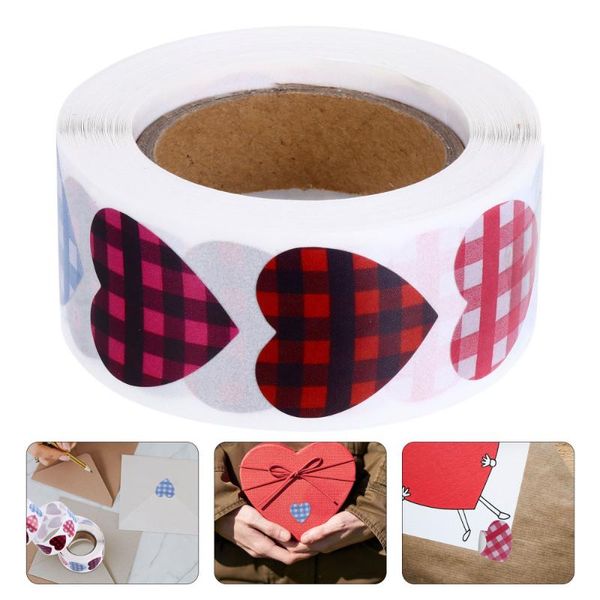 

gift wrap 1 roll heart shaped self-adhesive label stickers valentine's day