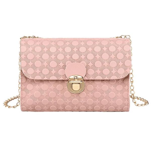 Großhandel Kleine Lederhandtaschen Damen Rosa Umhängetaschen Lock Design Damen Mini Schulter Messenger Bag