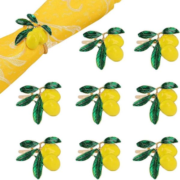 

napkin rings tropical fruit wedding decoration gold napkins summer party holiday daily family gathering table supplies