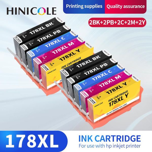 

hinicole 178xl compatible ink cartridge replacement for 178 xl for 7515 5515 b109a b010b b209 b210 3070a 3520 6300 8550 309