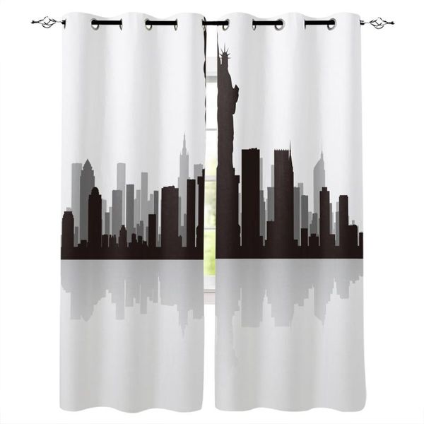 

curtain & drapes business city scenery york black and white curtains bedroom living room kitchen decorations for children gift home textiles