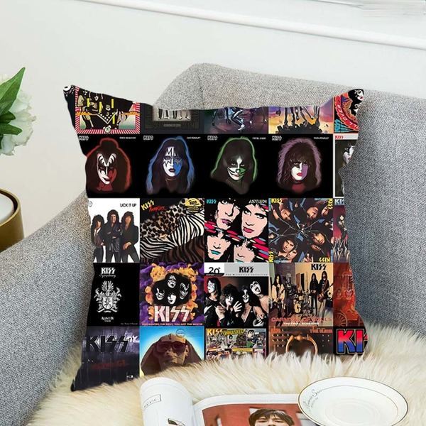 

cloocl kiss band 3d printed cushion removable pillow casual supplies office throw pillowslip