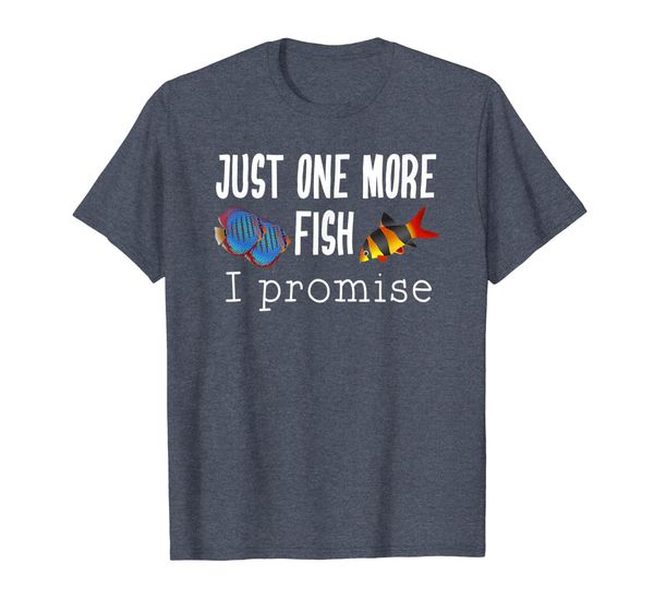 

just one more fish i promise clown loach and discus t-shirt, White;black