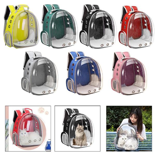 

cat carriers,crates & houses deluxe pet carrier bubble backpack breathable carry bag hiking dome knapsack
