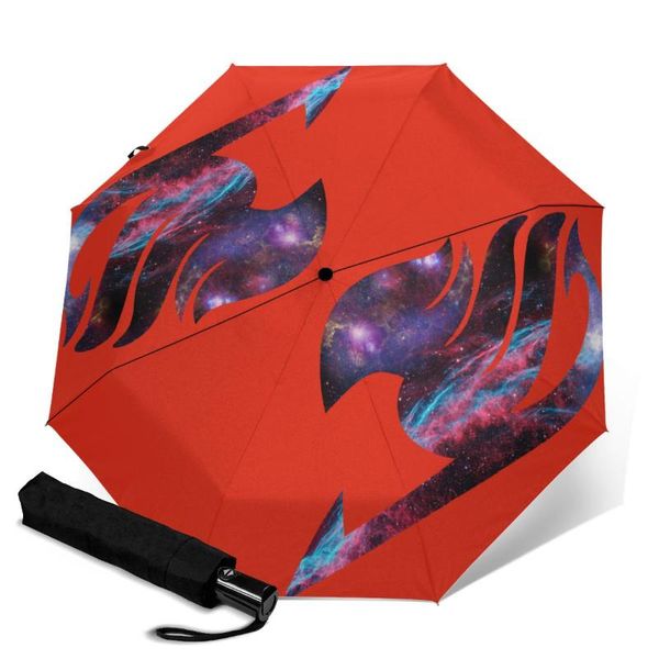 

umbrellas huazi men's and women's automatic 8-rib strong wind 3-fold umbrella fairy tail classic outdoor sunshade