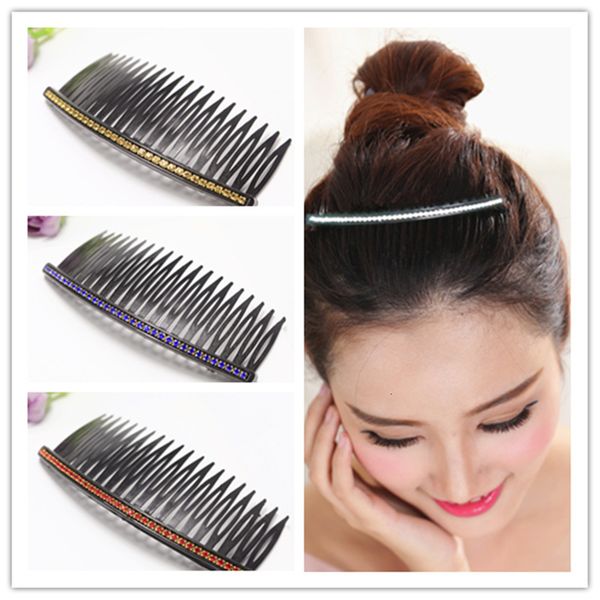 

exquisite water drill hair comb  teeth bangs hair comb sweet headdress, Golden;silver