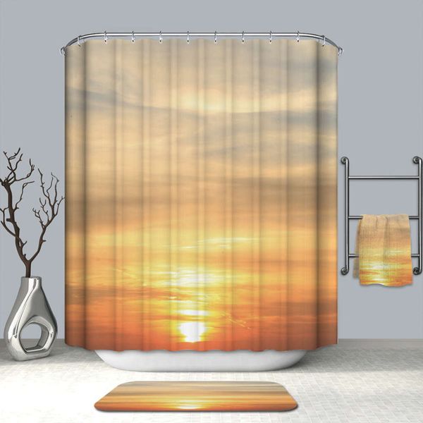 

new digital printing polyter all over bath curtain 90gsm chunyafang thickened waterproof bathroom curtain toilet partition